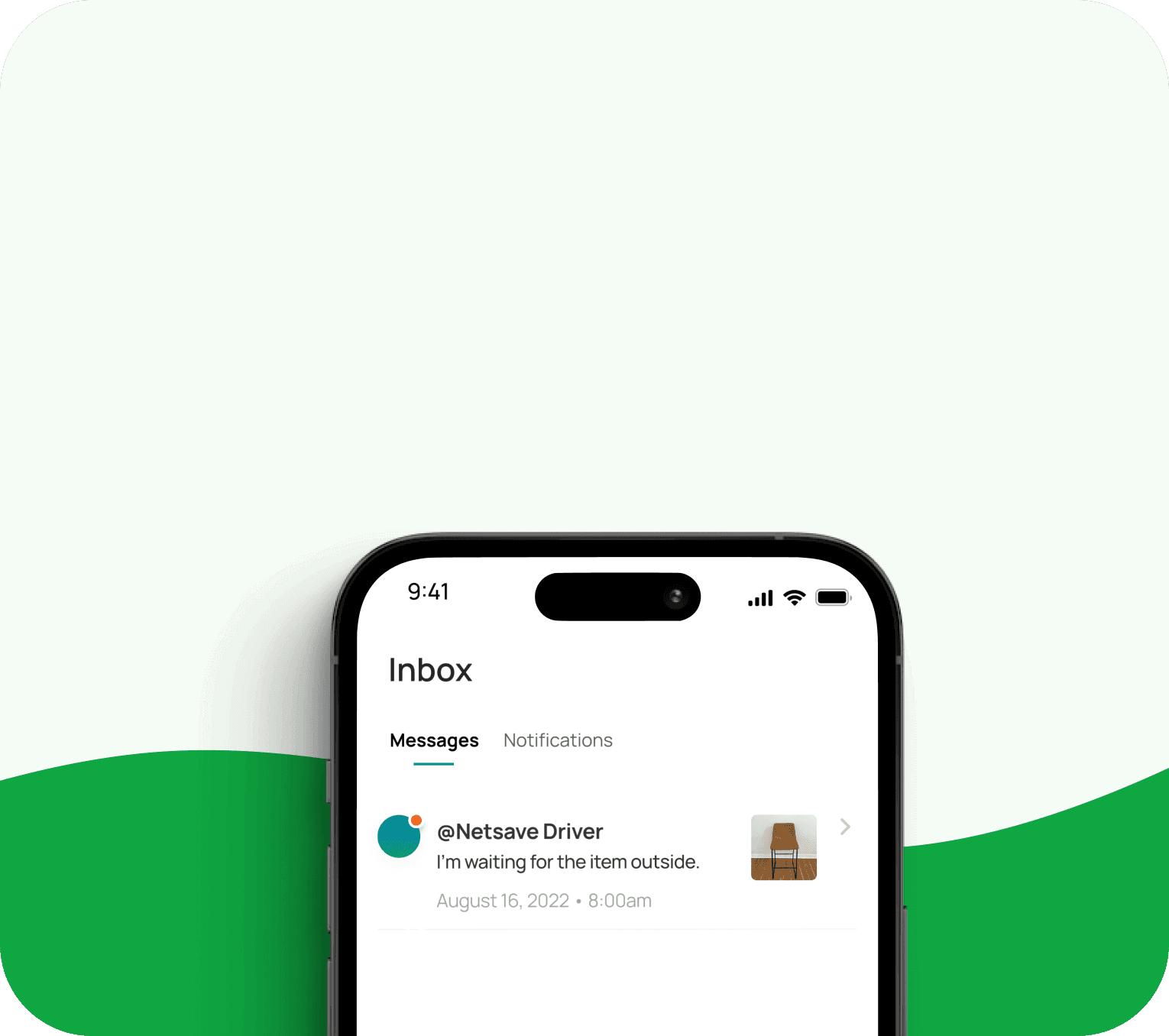 Delivery inbox screen