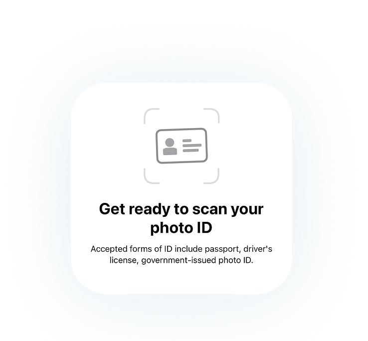 Verified seller ID scan screen